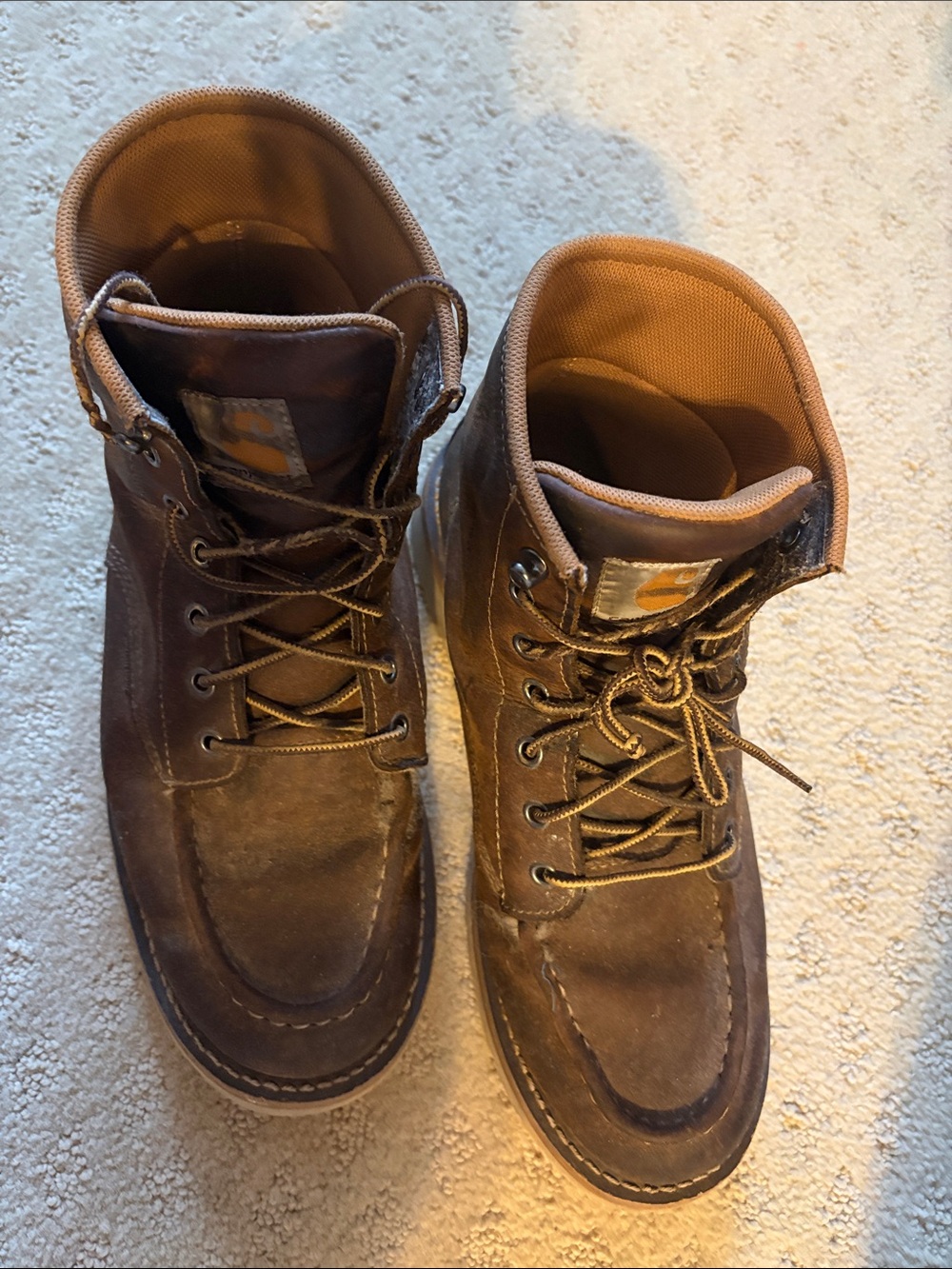 Carhartt Men's Dark Brown Lace-Up Work Boots. Waterproof 9.5 - Picture 6 of 11